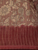 Maroon Kalamkari Printed Tussar Silk Saree - Diadem