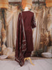 Maroon Leaf Embroidered Cotton Salwar Suit with Dupatta