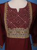Maroon Mirror Embroidered Cotton Salwar Suit - Diadem