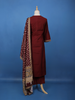 Maroon Mirror Embroidered Cotton Salwar Suit - Diadem