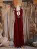 Maroon Mirror and Thread Embroidered Design Georgette Palazzo Suit with Dupatta