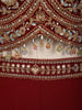 Maroon Mirror and Thread Embroidered Design Georgette Palazzo Suit with Dupatta