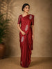 Maroon Motif Design Semi Banarasi Silk Saree