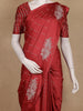 Maroon Motif Design Semi Banarasi Silk Saree