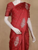 Maroon Motif Design Semi Banarasi Silk Saree