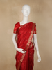 Maroon Paisley Butta Woven Design Pure Kanchipuram Silk Saree with Zari Border