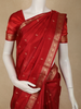 Maroon Paisley Butta Woven Design Pure Kanchipuram Silk Saree with Zari Border