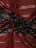 Maroon Paisley Design Semi Tussar Saree