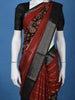 Maroon Paisley Design Semi Tussar Saree