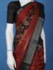 Maroon Paisley Design Semi Tussar Saree