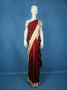 Maroon Paisley Motif Woven Pure Kanchipuram Silk Saree
