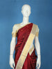 Maroon Paisley Motif Woven Pure Kanchipuram Silk Saree