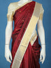 Maroon Paisley Motif Woven Pure Kanchipuram Silk Saree