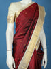 Maroon Paisley Motif Woven Pure Kanchipuram Silk Saree