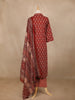 Maroon Paisley Printed Cotton Salwar Suit