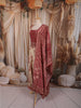 Maroon Paisley Printed and Mirror Embroidered Design Crepe Palazzo Suit with Matching  Dupatta