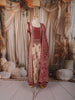 Maroon Paisley Printed and Mirror Embroidered Design Crepe Palazzo Suit with Matching  Dupatta