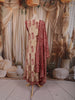 Maroon Paisley Printed and Mirror Embroidered Design Crepe Palazzo Suit with Matching  Dupatta