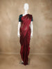 Maroon Paisley Woven Design Soft Silk Saree
