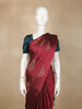Maroon Paisley Woven Design Soft Silk Saree