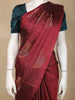 Maroon Paisley Woven Design Soft Silk Saree