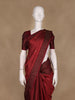 Maroon Peacock Motif Woven Pure Kanchipuram Silk Saree
