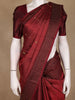 Maroon Peacock Motif Woven Pure Kanchipuram Silk Saree