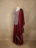 Maroon Sequin Design Georgette Palazzo Suit