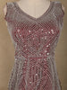 Maroon Sequin Design Georgette Palazzo Suit