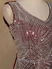Maroon Sequin Design Georgette Palazzo Suit