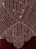 Maroon Sequin Design Georgette Palazzo Suit