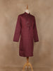 Maroon Solid Design Cotton Kurta - Diadem