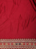Maroon Solid Design Satin Saree with Embellished Lace Border