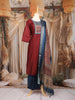 Maroon Solid Design Silk Cotton Salwar Suit With Embroidered Yoke