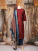 Maroon Solid Design Silk Cotton Salwar Suit With Embroidered Yoke