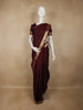 Maroon Solid Woven Design Pure Kanchipuram Silk Saree with Zari Border