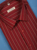Maroon Striped Design Full Sleeve Cotton Shirt