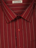 Maroon Striped Design Full Sleeve Cotton Shirt