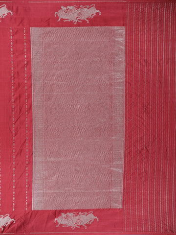 Maroon Striped Design Semi Tussar Silk Saree - Diadem