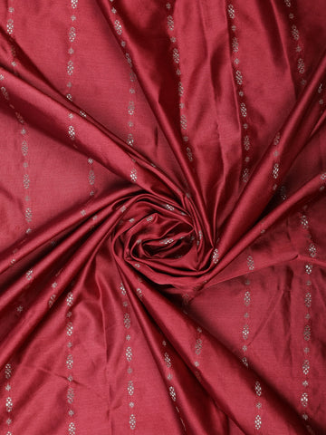 Maroon Striped Design Semi Tussar Silk Saree - Diadem