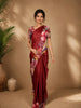 Maroon Striped Design Tussar Silk Saree
