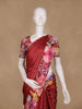 Maroon Striped Design Tussar Silk Saree