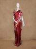 Maroon Striped Design Tussar Silk Saree