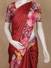 Maroon Striped Design Tussar Silk Saree