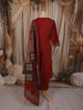 Maroon Traditional Butta Printed Design Cotton Salwar Suit with Dupatta