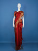 Maroon Woven Gold Zari Elephant Border Kanchipuram Silk Saree - Diadem