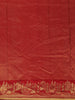 Maroon Woven Gold Zari Elephant Border Kanchipuram Silk Saree - Diadem