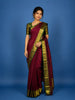 Maroon Butta Woven Design Pure Kanchipuram Silk Saree
