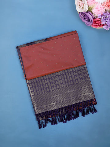 Maroon Butta Woven Tissue Silk Saree - Diadem