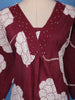 Maroon Cloud Floral Printed Cotton Salwar Suit - Diadem